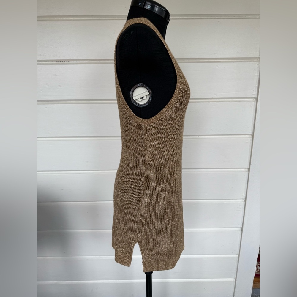 Ralph Lauren Metallic Gold Knit Top/Dress - Picture 4 of 6